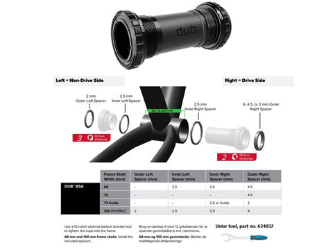 SRAM Bottom bracket DUB English/BSA - Gira Sykkel