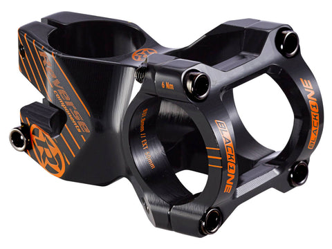 REVERSE Stem Black-ONE Enduro 50mm Ø31,8mm (Black/Fox-Orange) - GiraSykkel