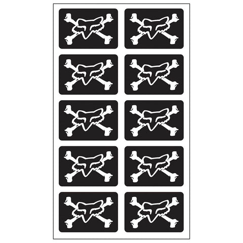 Fox mini Skulls Stickers sheet [Black] - GiraSykkel