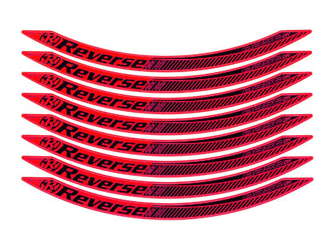REVERSE stickerkit (Red) for Base DH 27,5" (8 sticker for 2 Rims) - GiraSykkel