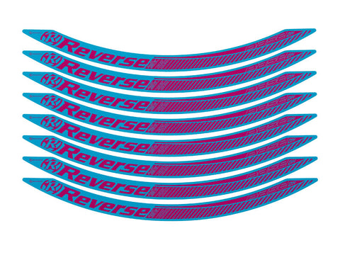 REVERSE stickerkit (Light-Blue/Candy) for Base DH 27,5" (8 sticker for 2 Rims) - GiraSykkel