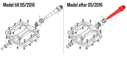 REVERSE Axle links after 05/2016 (CrMo steel) for Black ONE pedal - GiraSykkel