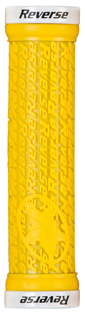 REVERSE Grip Stamp Lock On Ø30mm x 135mm (Yellow/White) - GiraSykkel