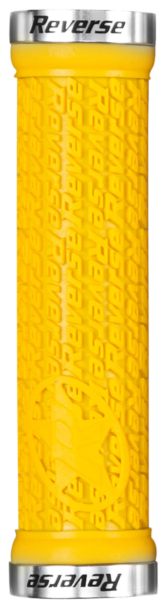REVERSE Grip Stamp Lock On Ø30mm x 135mm (Yellow/Polish) - GiraSykkel