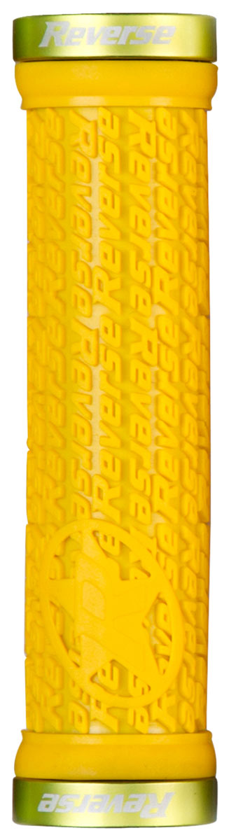REVERSE Grip Stamp Lock On Ø30mm x 135mm (Yellow/Applegreen) - GiraSykkel