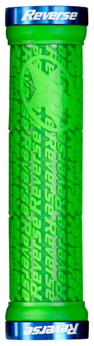 REVERSE Grip Stamp Lock On Ø30mm x 135mm (Green/Blue) - GiraSykkel