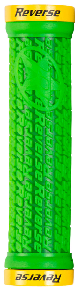 REVERSE Grip Stamp Lock On Ø30mm x 135mm (Green/Yellow) - GiraSykkel