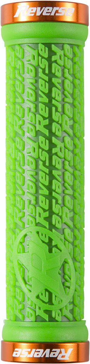 REVERSE Grip Stamp Lock On Ø30mm x 135mm (Green/Orange) - GiraSykkel