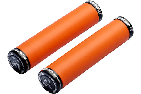 REVERSE Grip Seismic Ergo Lock On Ø34mm x 145mm (Orange/Black) - GiraSykkel