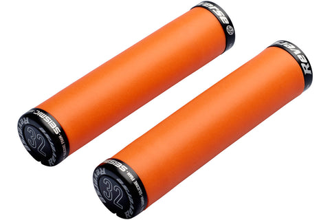 REVERSE Grip Seismic Ergo Lock On Ø32mm x 145mm (Orange/Black) - GiraSykkel