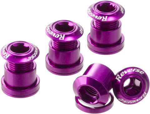 REVERSE Chainring Bolt Set (4 pcs./Purple) - GiraSykkel