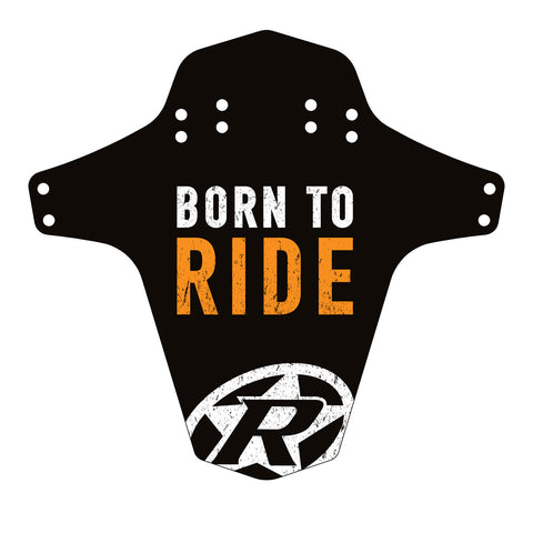 REVERSE Mudfender - Born to Ride (Black/Fox-Orange) - GiraSykkel
